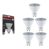 Kit 5 Lâmpada Led Dicroica 4 8w Gu10 Bivolt Avant Frio 6500k Cor Da Luz Branco frio 6500k 110v 220v