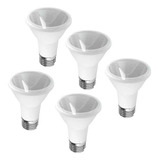 Kit 5 Lâmpadas Led Par20 6w 3000k Branco quente