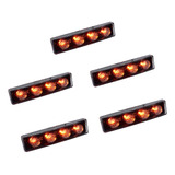 Kit 5 Lanterna Tapa Sol Led Compatível Scania C/ Fio Ambar