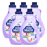 Kit 5 Lava Roupas De Bebê Vida Macia Sabão Liquido 1 Litro