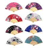 Kit 5 Leques Estilo Japones De Madeira Para Abanar Decorar