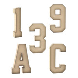 Kit 5 Letra Ou Numero Caixa Mdf 3d Altura 60cm Endstock 