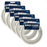 Kit 5 Linha Trilon Shock Leader 0 50mm 50m Invisível Na Água