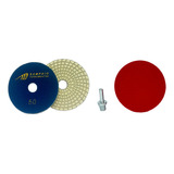 Kit 5 Lixas Diamantadas Gr50 E Suporte 100mm P Acabamento