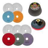 Kit 5 Lixas Diamantadas Polir Granito 1 Rebolo 1 Suporte