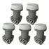 Kit 5 Lnbf Duplo Banda Ku Universal Twin