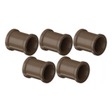Kit 5 Luva Emenda Cola 1 1 2 50mm Pvc Soldavel Marrom