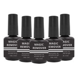 Kit 5 Magic Remover Removedor Em Gel Unha Nail Designer