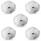 Kit 5 Máscara Concha Proteção Respiratória Com Válvula Pff2