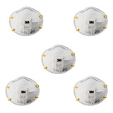 Kit 5 Máscara Proteção Respiratória Pff1 Concha Com Válvula