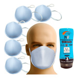 Kit 5 Máscaras Proteção Facial Lavável