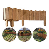 Kit 5 Metros Cerca De Jardim Madeira Limitador Divisor