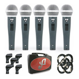 Kit 5 Microfones Arcano Dinâmicos Rhodon