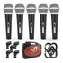 Kit 5 Microfones Dinâmicos Arcano Renius-8 Kit Xlr-xlr