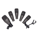 Kit 5 Microfones Para Bateria Dk705