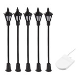 Kit 5 Miniatura De Postes Com Led Fiação Soquete Mini Postes