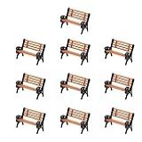 Kit 5 Miniaturas Bancos Praça 3cm Maquetes Ferromodelismo