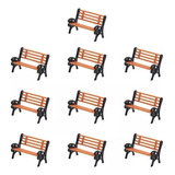 Kit 5 Miniaturas Bancos Praça Maquetes Ferromodelismo 3cm