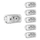 Kit 5 Módulo Tomada Weg Compose 2p t 10a 250v Branco
