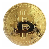 Kit 5 Moedas Física Bitcoin Cor Ouro Para Colecionadores