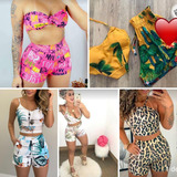 Kit 5 Moldes Conjunto Feminino Moda Verão Top Cropped Short