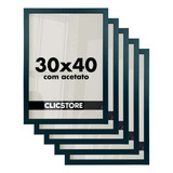 Kit 5 Moldura 30x40cm Foto Quadro Acetato Poster Certificado