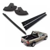 Kit 5 Moldura Caçamba Fiat Strada Cabine Simples 2009