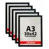Kit 5 Molduras A3 Para Quadro Foto Poster Acetato 30x42