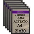 Kit 5 Molduras Quadros A4 Certificado 21x30 Diploma Fotos