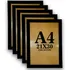 Kit 5 Molduras Quadros A4 Diploma 21x30 Acetato Certificado