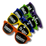 Kit 5 Óculos Escuro Wf Classico Frase Divertida Festa Balada
