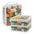 Kit 5 Organizador Brinquedos Zíper Empilhável Bloco Montar