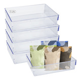 Kit 5 Organizador Geladeira Modular Grande Acrílico