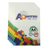 Kit 5 Pacotes De 500fls De Papel Sulfite A4 Aquattro