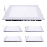 Kit 5 Painel Plafon Led Embutir Quadrado 24w Branco Neutro Cor Branco neutro 110v 220v