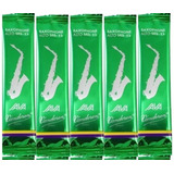 Kit 5 Palhetas Vandoren Java Verde Sax Alto Escolha N 
