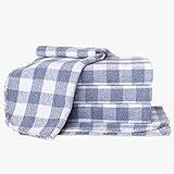 Kit 5 Panos De Pia Limpeza Saco Branco Ou Xadrez 28cm X 38cm Xadrez