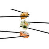 Kit 5 Pares 10 Palitos Hashi Reutilizavel Comida Japonesa