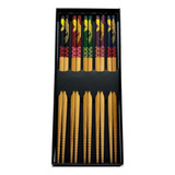 Kit 5 Pares Hashi Carpa Culinária Japonesa Reutilizável