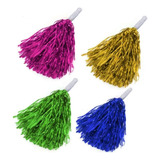 Kit 5 Pares Pompom Metalizado Fantasia Festas Carnaval