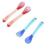 Kit 5 Pares Talheres Garfo Colher Infantil Térmica