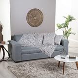 Kit 5 Pçs 1 Manta-xale P-Sofá E 2 Almofadas Decorativas