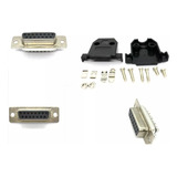 Kit 5 Peças Conector Db15 Fêmea E 5 Machos Capas Kit Pt