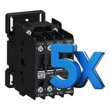Kit 5 Peças Contator Tripolar Weg 18a 220v Cwl18 10 30d23