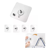 Kit 5 Peças Ganchos De Parede Adesivos Pendurar Sem Pregos