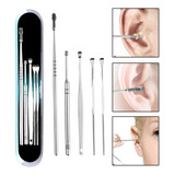 Kit 5 Peças Limpa Cera De Ouvido Limpeza Auricular Extrator