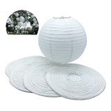 Kit 5 Peças Luminária Oriental Japonesa Chinesa Branca 30cm