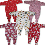 Kit 5 Peças Macacão Malha Bebe Estampado 100 Algodão Menino