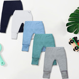 Kit 5 Peças Mijão Malha Liso 100 Algodão Menino Vira Pé