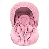 Kit 5 Peças Para Bebê Conforto Capa Protetor Cinto Capota Redutor 0 13 Kg Galzerano Cosco Burigotto Rosa 